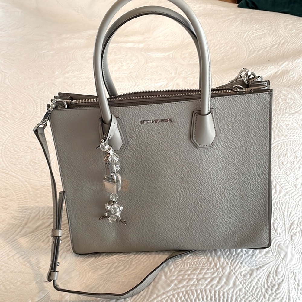 Michael Kors Purse Grey Satchel Large